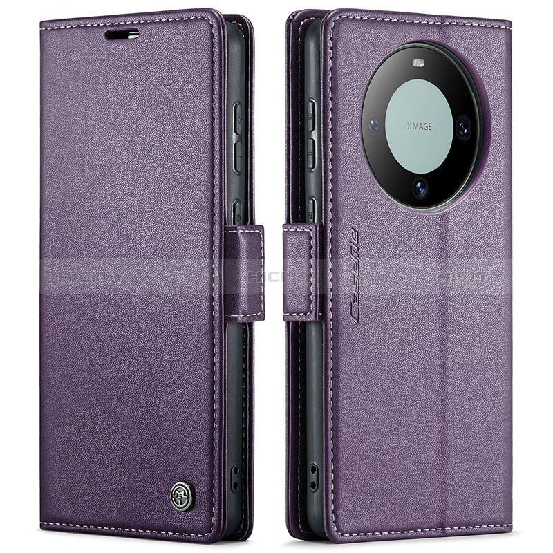 Funda de Cuero Cartera con Soporte Carcasa C03S para Huawei Mate 60 Pro+ Plus Morado