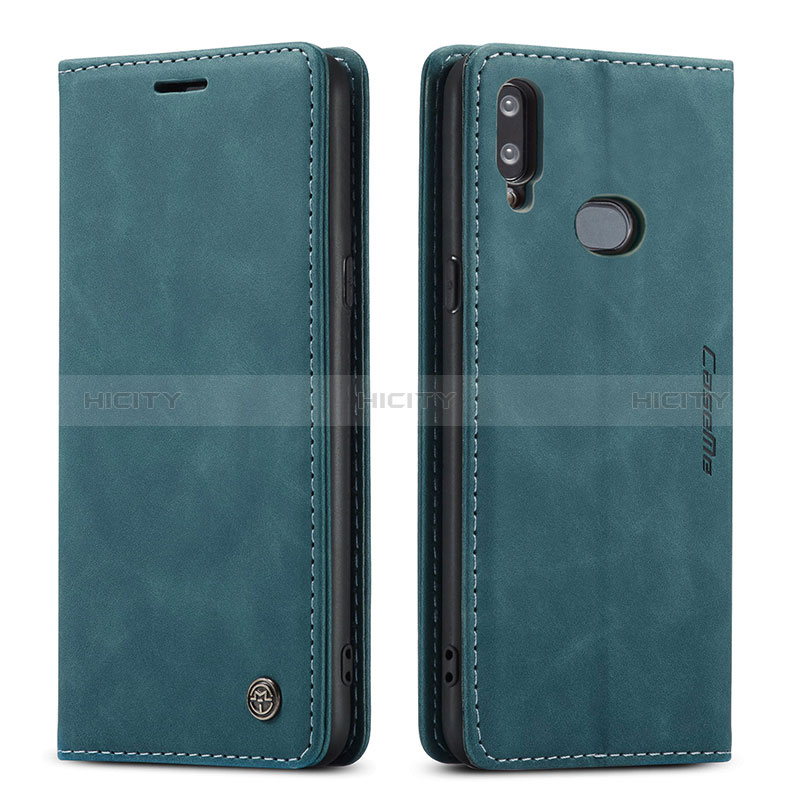 Funda de Cuero Cartera con Soporte Carcasa C03S para Samsung Galaxy A10s Azul