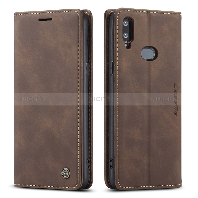 Funda de Cuero Cartera con Soporte Carcasa C03S para Samsung Galaxy A10s Marron