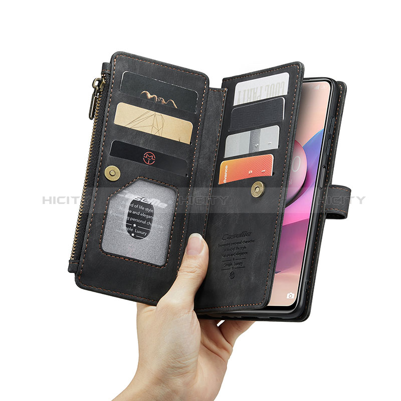 Funda de Cuero Cartera con Soporte Carcasa C03S para Xiaomi Poco M5S