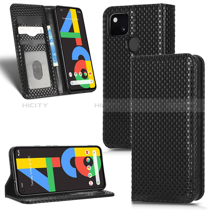 Funda de Cuero Cartera con Soporte Carcasa C03X para Google Pixel 4a