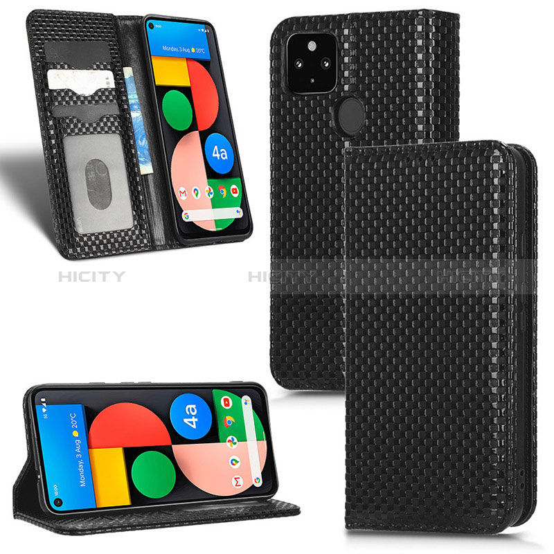 Funda de Cuero Cartera con Soporte Carcasa C03X para Google Pixel 5 XL 5G