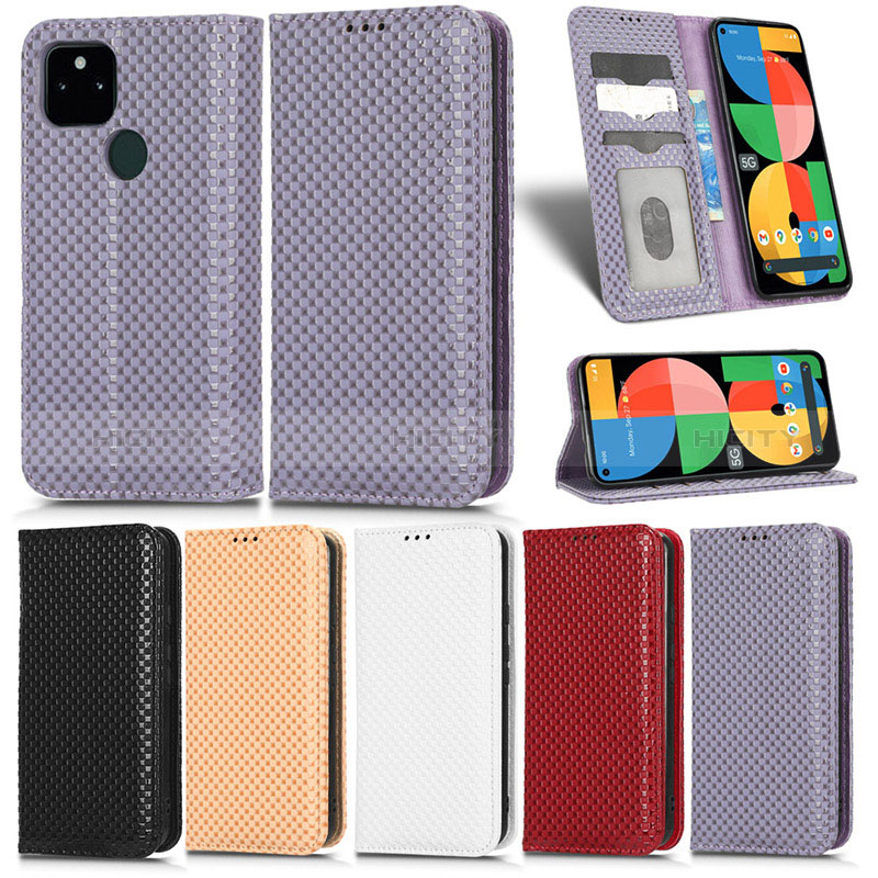 Funda de Cuero Cartera con Soporte Carcasa C03X para Google Pixel 5a 5G