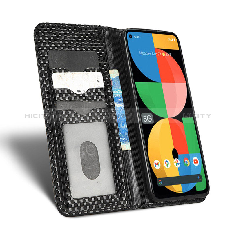 Funda de Cuero Cartera con Soporte Carcasa C03X para Google Pixel 5a 5G