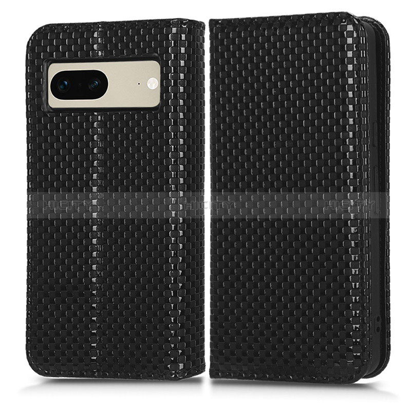 Funda de Cuero Cartera con Soporte Carcasa C03X para Google Pixel 7 5G Negro