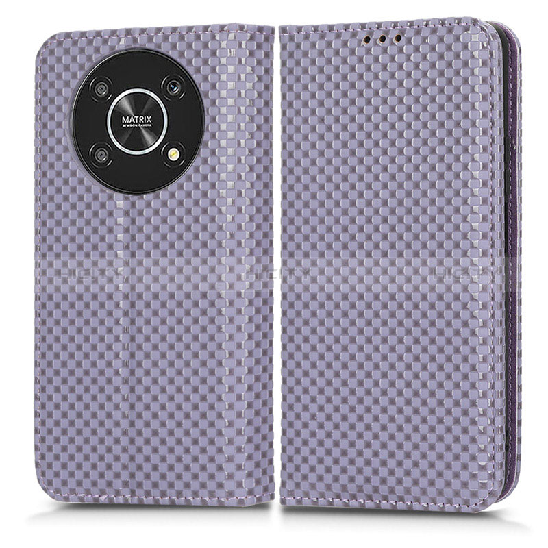 Funda de Cuero Cartera con Soporte Carcasa C03X para Huawei Honor Magic4 Lite 5G Morado