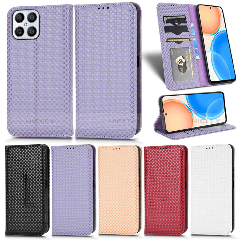 Funda de Cuero Cartera con Soporte Carcasa C03X para Huawei Honor X8 4G