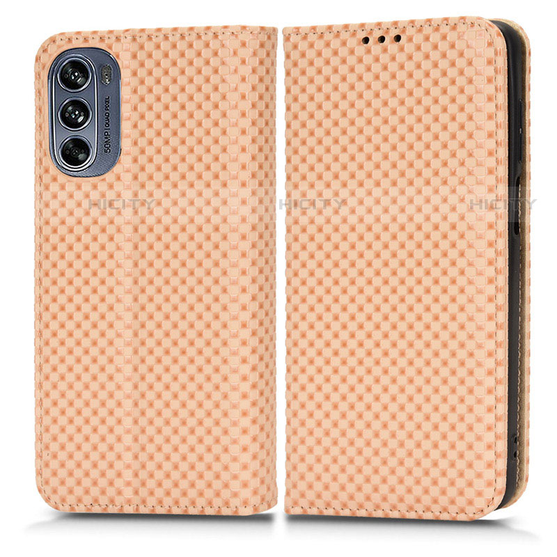 Funda de Cuero Cartera con Soporte Carcasa C03X para Motorola Moto G62 5G Oro