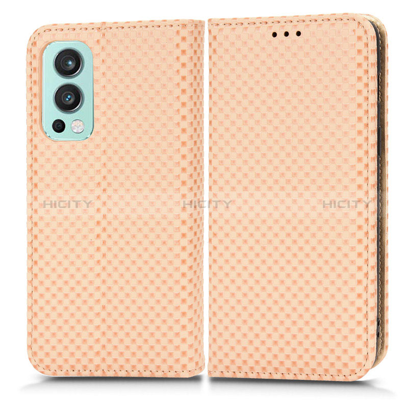 Funda de Cuero Cartera con Soporte Carcasa C03X para OnePlus Nord 2 5G Oro