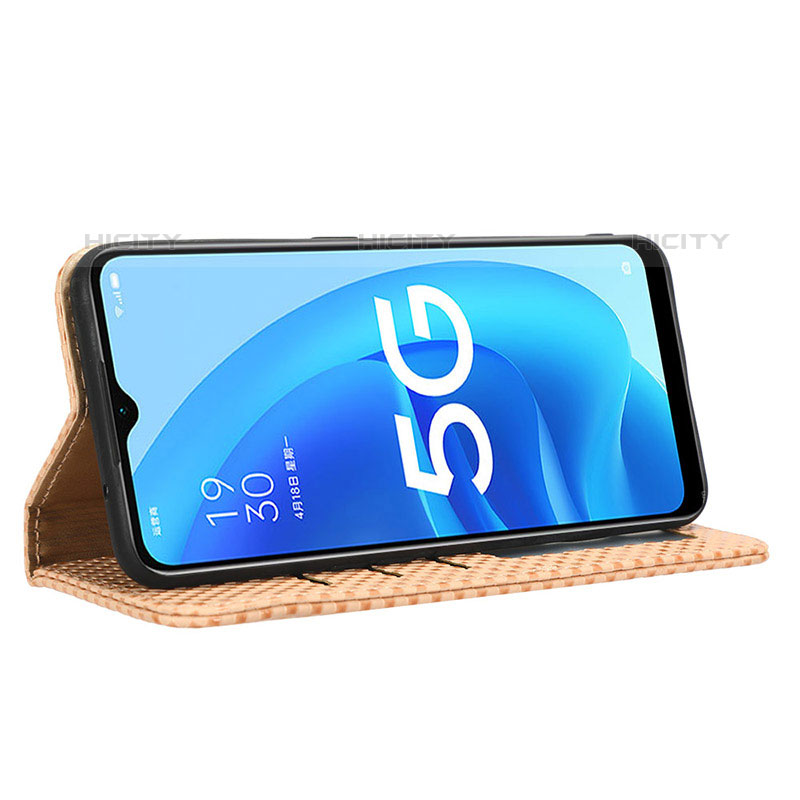 Funda de Cuero Cartera con Soporte Carcasa C03X para Oppo A55S 5G