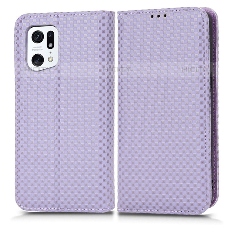 Funda de Cuero Cartera con Soporte Carcasa C03X para Oppo Find X5 Pro 5G