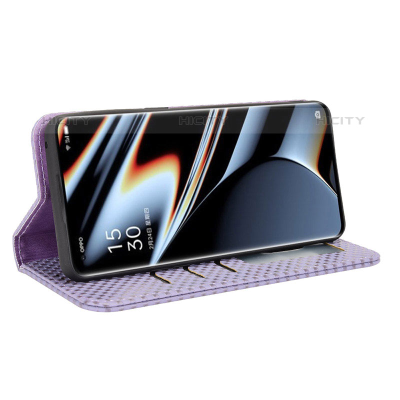 Funda de Cuero Cartera con Soporte Carcasa C03X para Oppo Find X5 Pro 5G