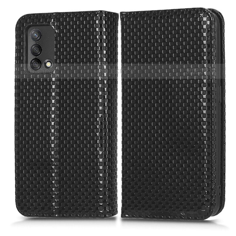 Funda de Cuero Cartera con Soporte Carcasa C03X para Oppo Reno6 Lite Negro