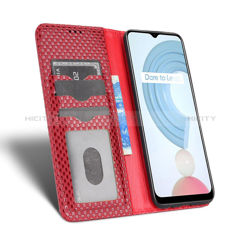 Funda de Cuero Cartera con Soporte Carcasa C03X para Realme C21Y