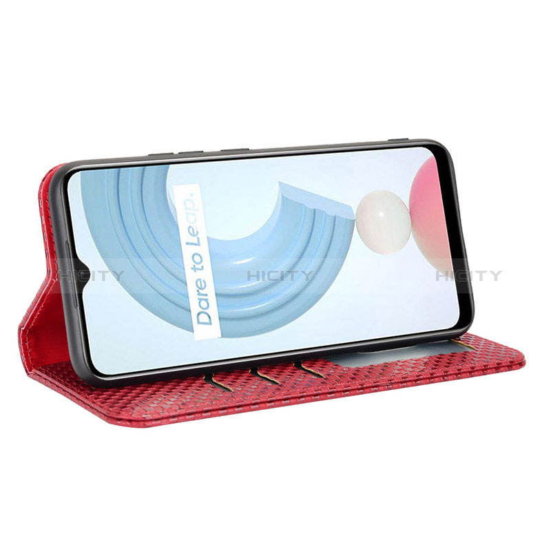 Funda de Cuero Cartera con Soporte Carcasa C03X para Realme C25Y