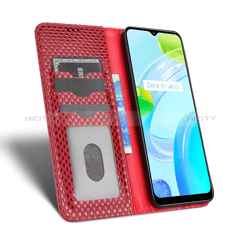 Funda de Cuero Cartera con Soporte Carcasa C03X para Realme C30