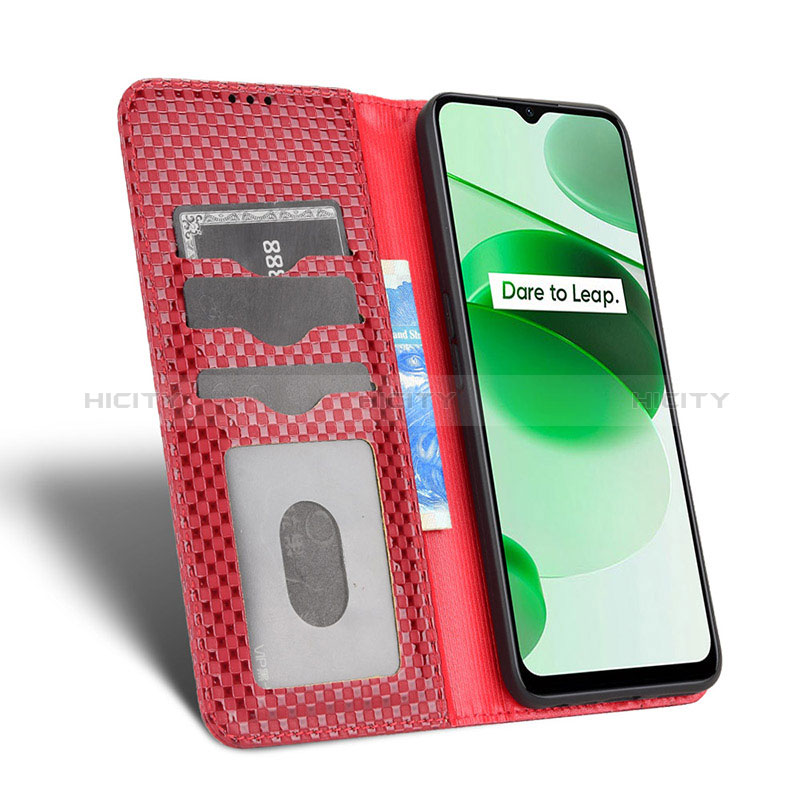 Funda de Cuero Cartera con Soporte Carcasa C03X para Realme C35