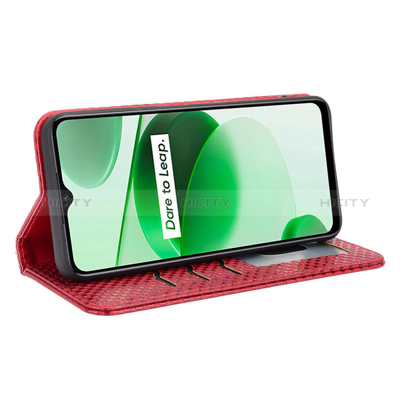 Funda de Cuero Cartera con Soporte Carcasa C03X para Realme Narzo 50A Prime