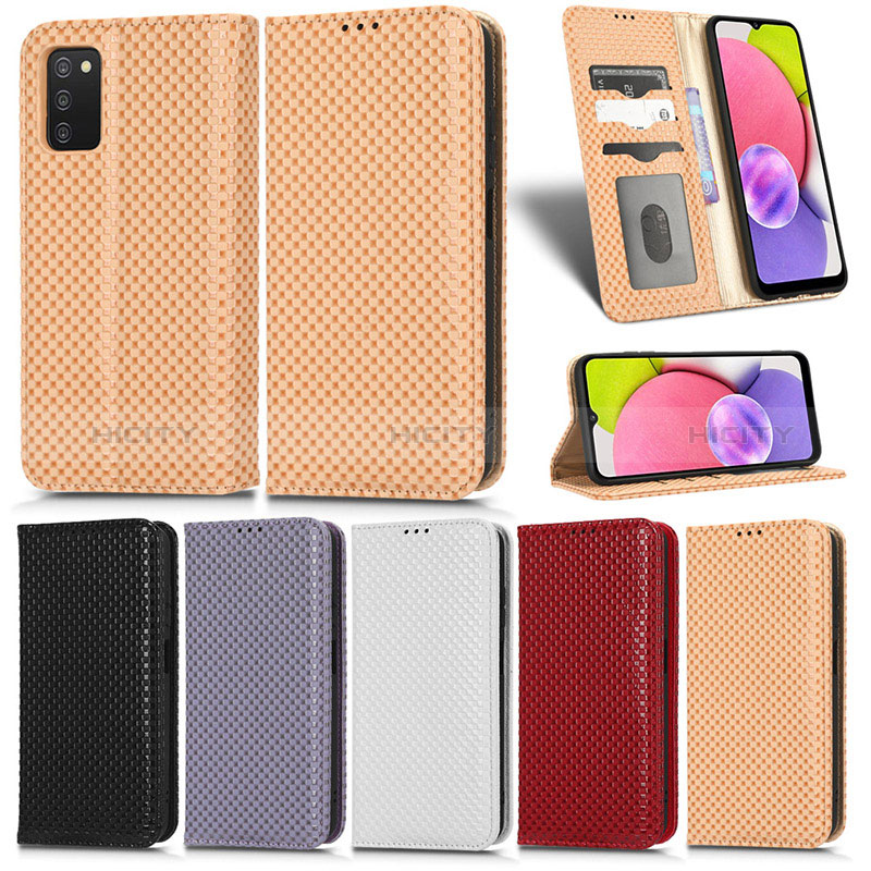 Funda de Cuero Cartera con Soporte Carcasa C03X para Samsung Galaxy A02s