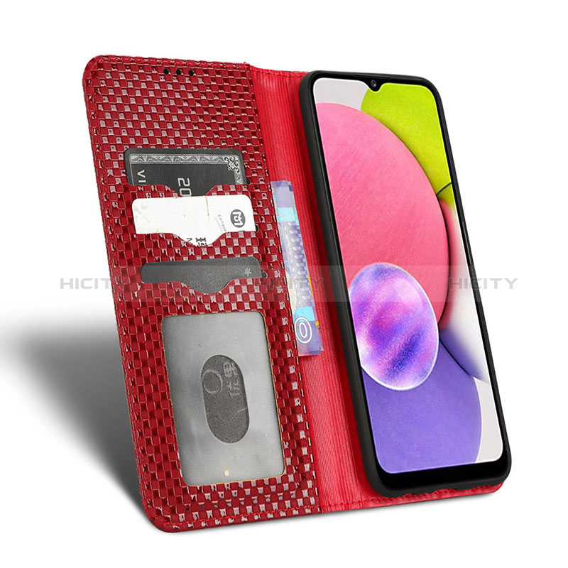 Funda de Cuero Cartera con Soporte Carcasa C03X para Samsung Galaxy A02s