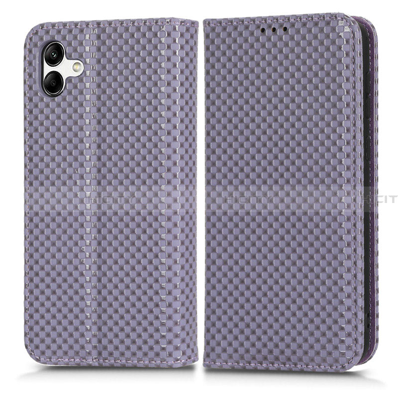 Funda de Cuero Cartera con Soporte Carcasa C03X para Samsung Galaxy A04 4G Morado