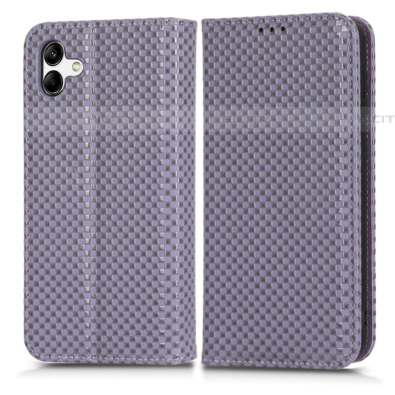 Funda de Cuero Cartera con Soporte Carcasa C03X para Samsung Galaxy A04E Morado