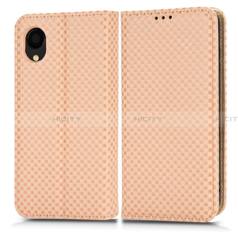 Funda de Cuero Cartera con Soporte Carcasa C03X para Samsung Galaxy A22 5G SC-56B Oro