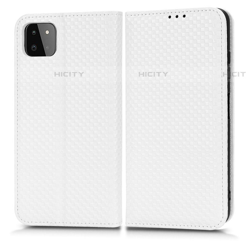 Funda de Cuero Cartera con Soporte Carcasa C03X para Samsung Galaxy F42 5G Blanco