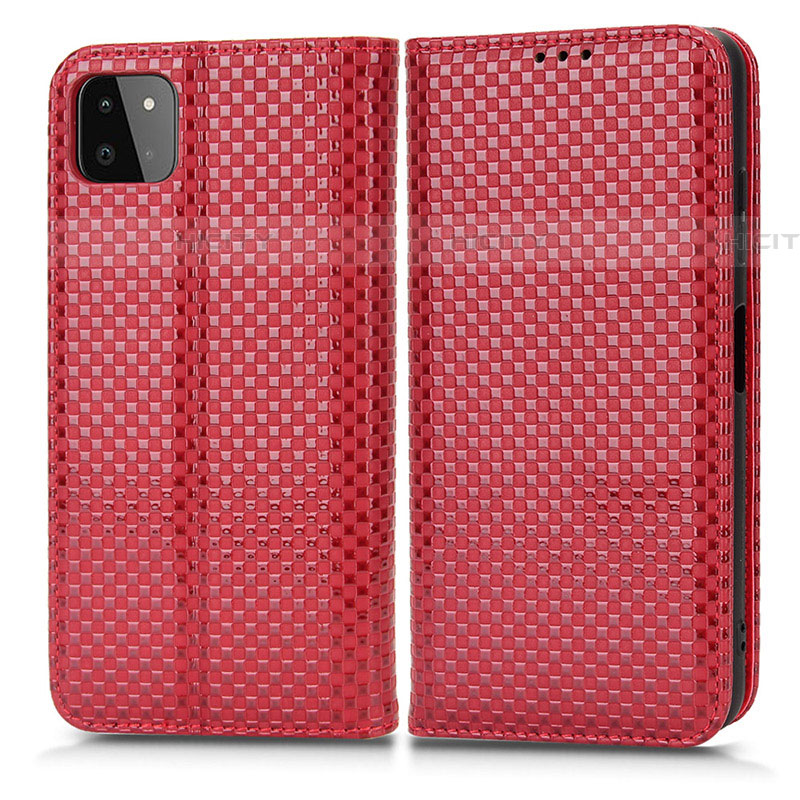 Funda de Cuero Cartera con Soporte Carcasa C03X para Samsung Galaxy F42 5G Rojo