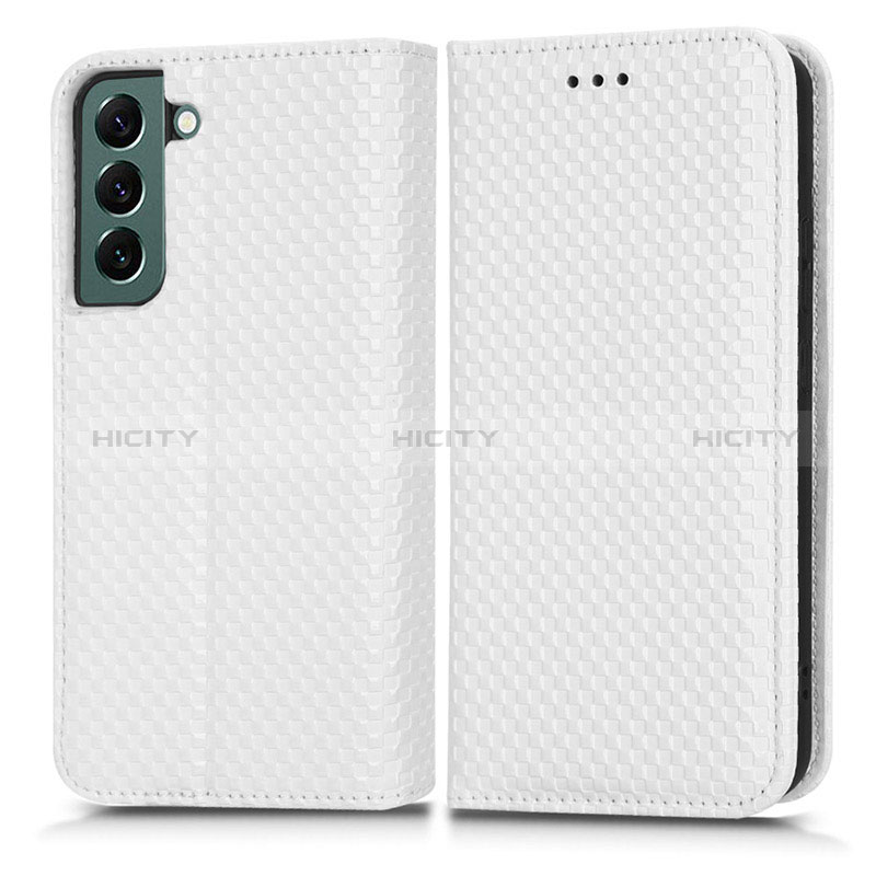 Funda de Cuero Cartera con Soporte Carcasa C03X para Samsung Galaxy S24 5G Blanco