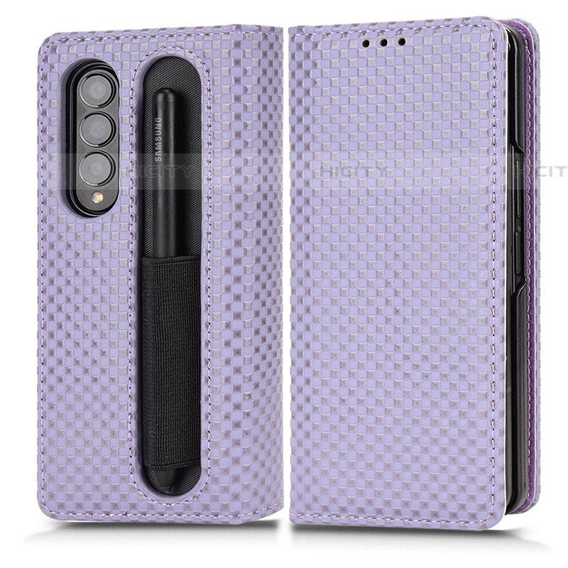 Funda de Cuero Cartera con Soporte Carcasa C03X para Samsung Galaxy Z Fold4 5G