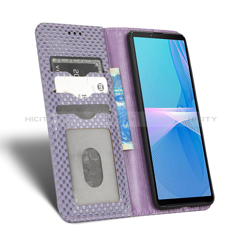 Funda de Cuero Cartera con Soporte Carcasa C03X para Sony Xperia 10 III