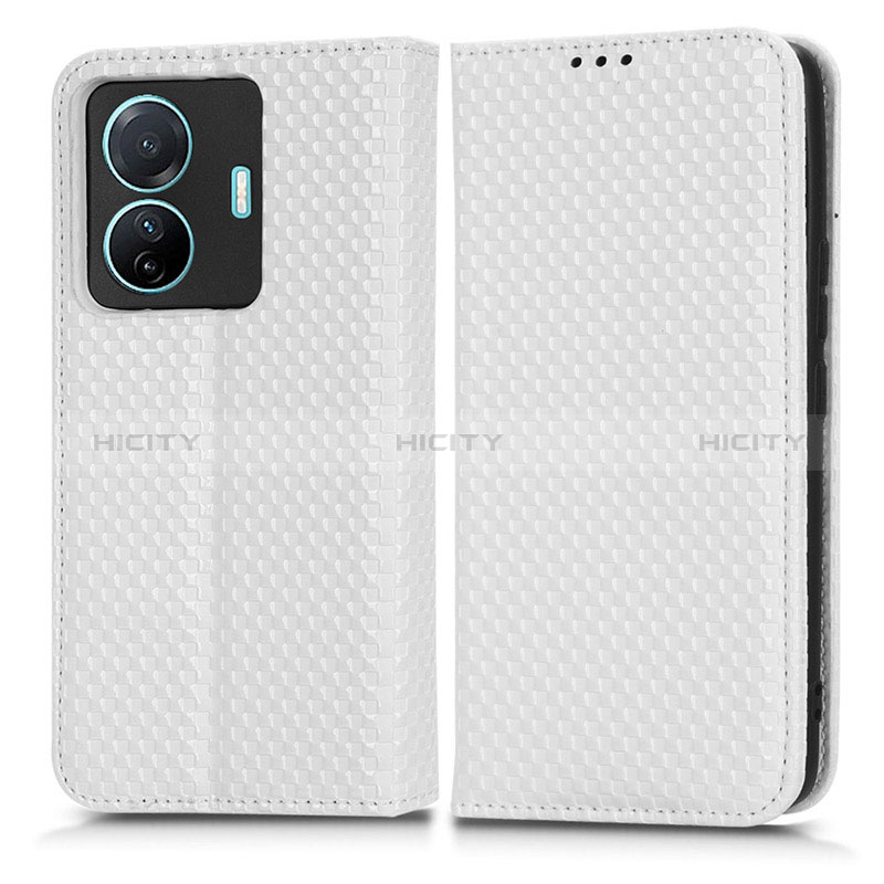 Funda de Cuero Cartera con Soporte Carcasa C03X para Vivo T1 5G Blanco