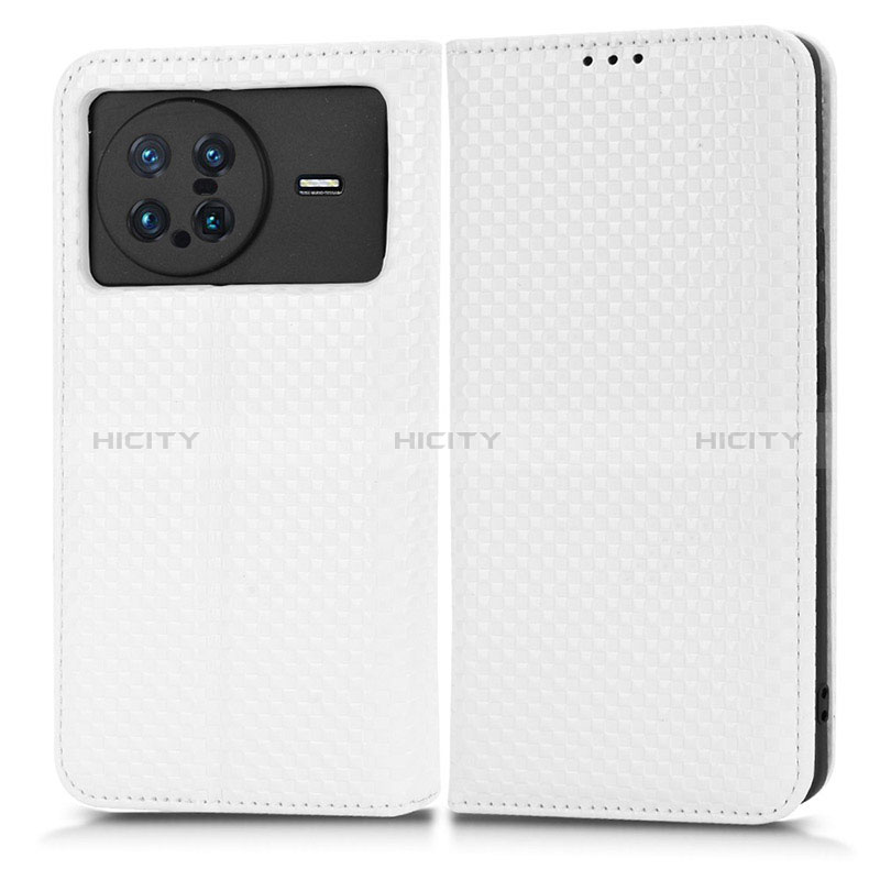 Funda de Cuero Cartera con Soporte Carcasa C03X para Vivo X Note Blanco