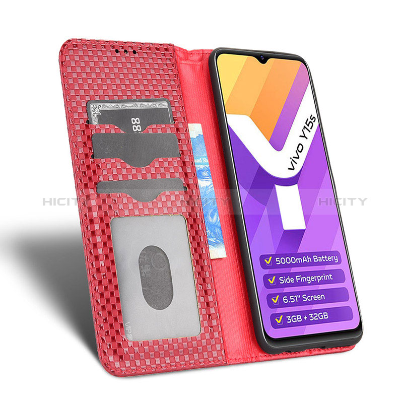 Funda de Cuero Cartera con Soporte Carcasa C03X para Vivo Y01