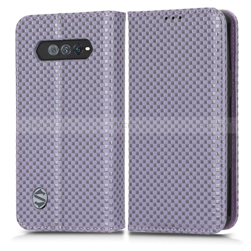 Funda de Cuero Cartera con Soporte Carcasa C03X para Xiaomi Black Shark 4S Pro 5G Morado