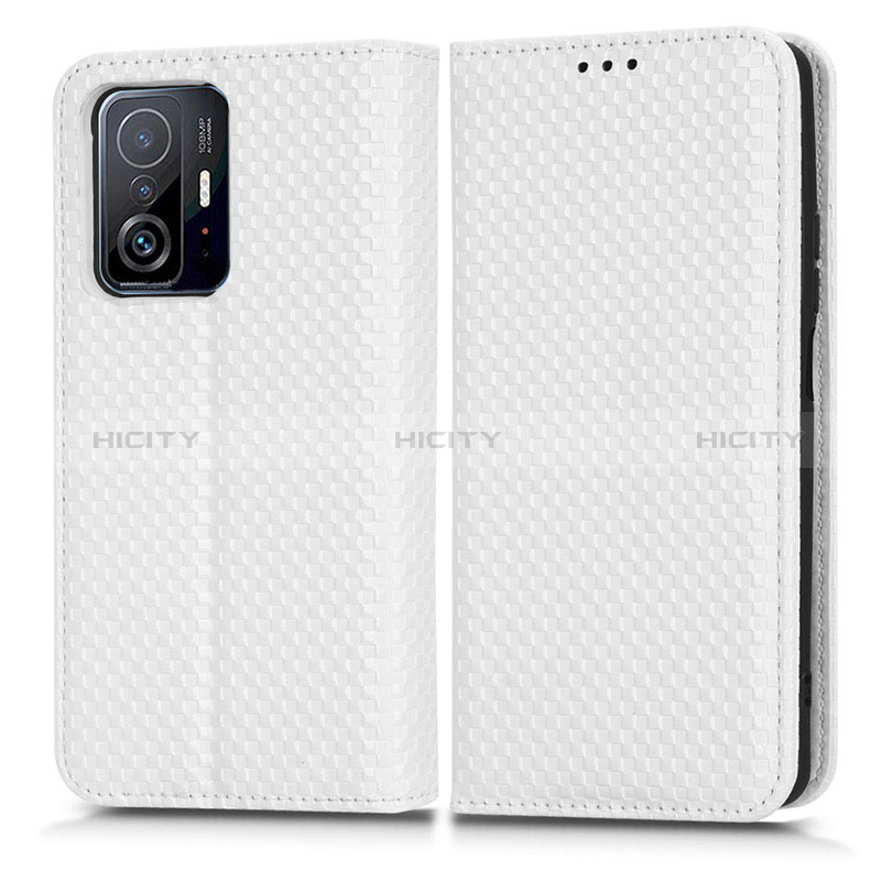 Funda de Cuero Cartera con Soporte Carcasa C03X para Xiaomi Mi 11T 5G Blanco