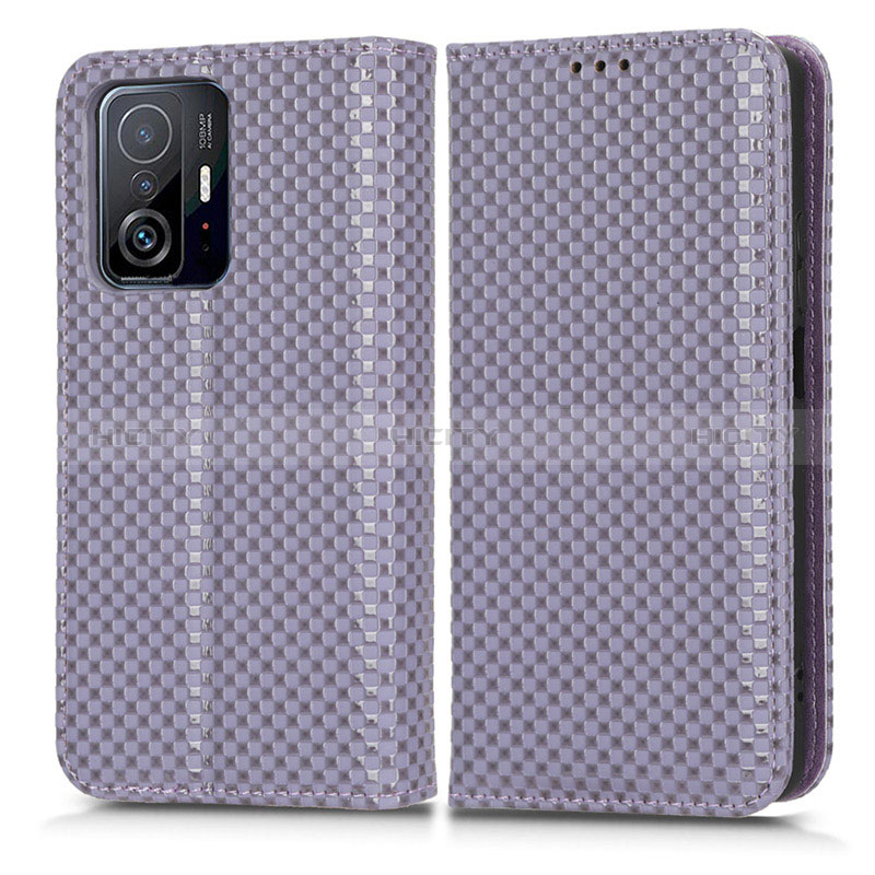 Funda de Cuero Cartera con Soporte Carcasa C03X para Xiaomi Mi 11T 5G Morado