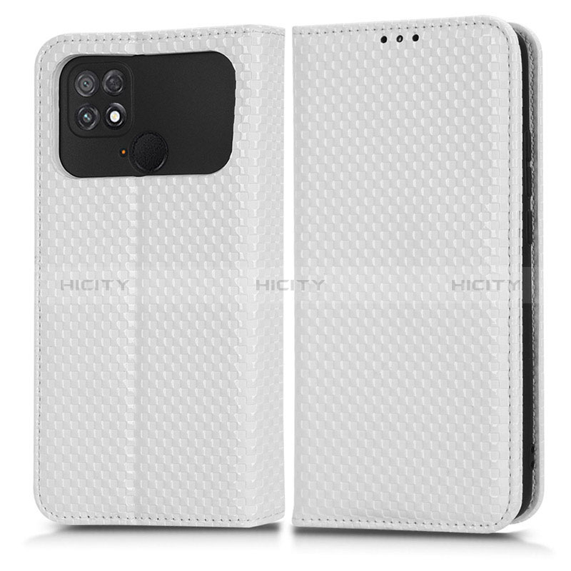 Funda de Cuero Cartera con Soporte Carcasa C03X para Xiaomi Poco C40 Blanco