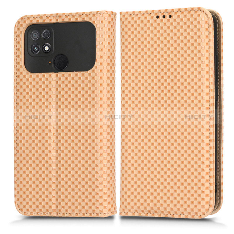 Funda de Cuero Cartera con Soporte Carcasa C03X para Xiaomi Poco C40 Oro