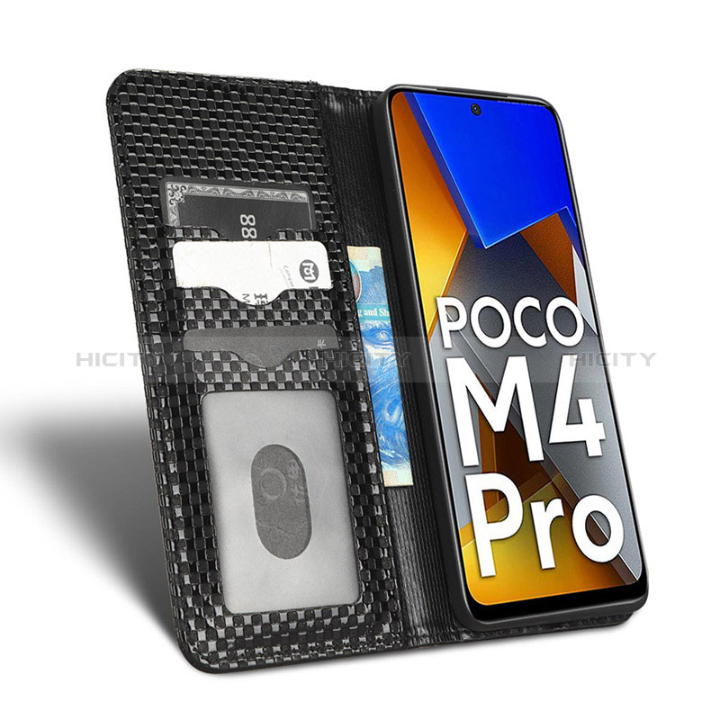 Funda de Cuero Cartera con Soporte Carcasa C03X para Xiaomi Poco M4 Pro 4G