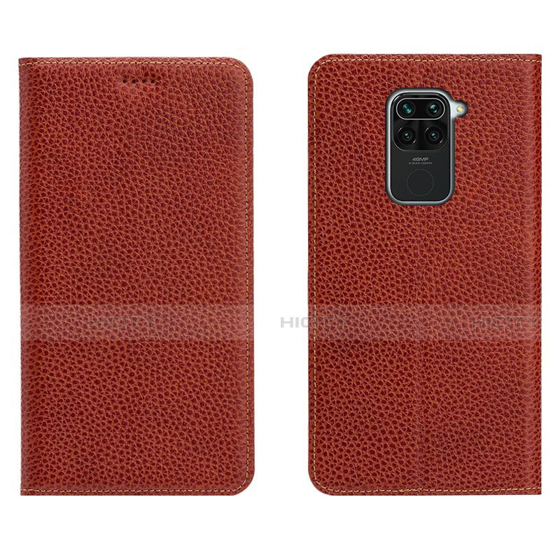 Funda de Cuero Cartera con Soporte Carcasa C04 para Xiaomi Redmi Note 9 Marron