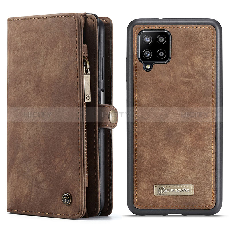 Funda de Cuero Cartera con Soporte Carcasa C04S para Samsung Galaxy A12 5G Marron