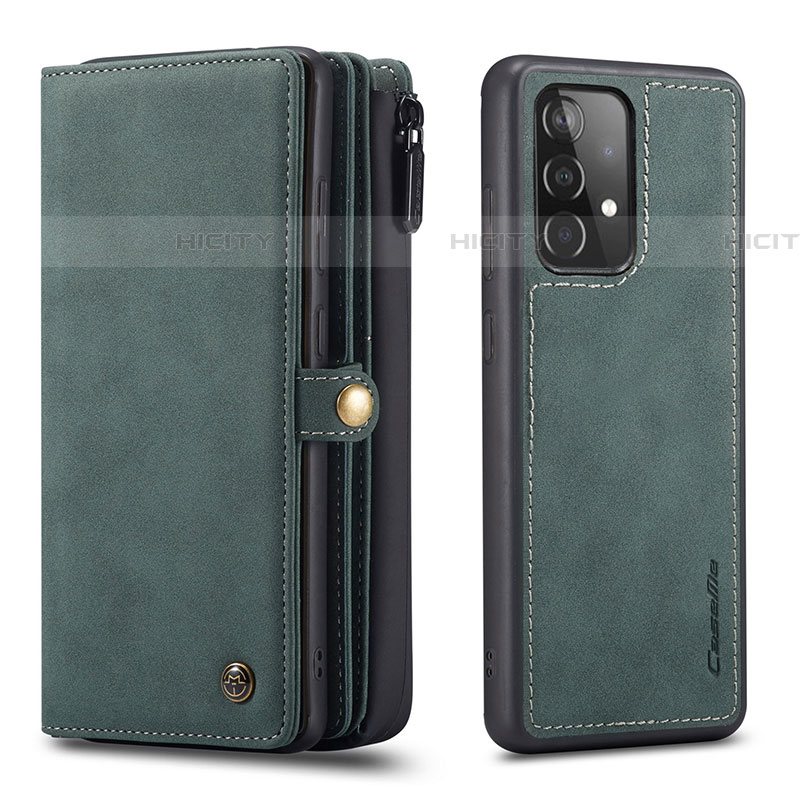 Funda de Cuero Cartera con Soporte Carcasa C04S para Samsung Galaxy A52 4G Verde