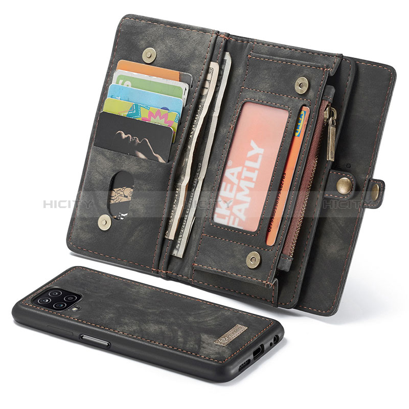 Funda de Cuero Cartera con Soporte Carcasa C04S para Samsung Galaxy M12