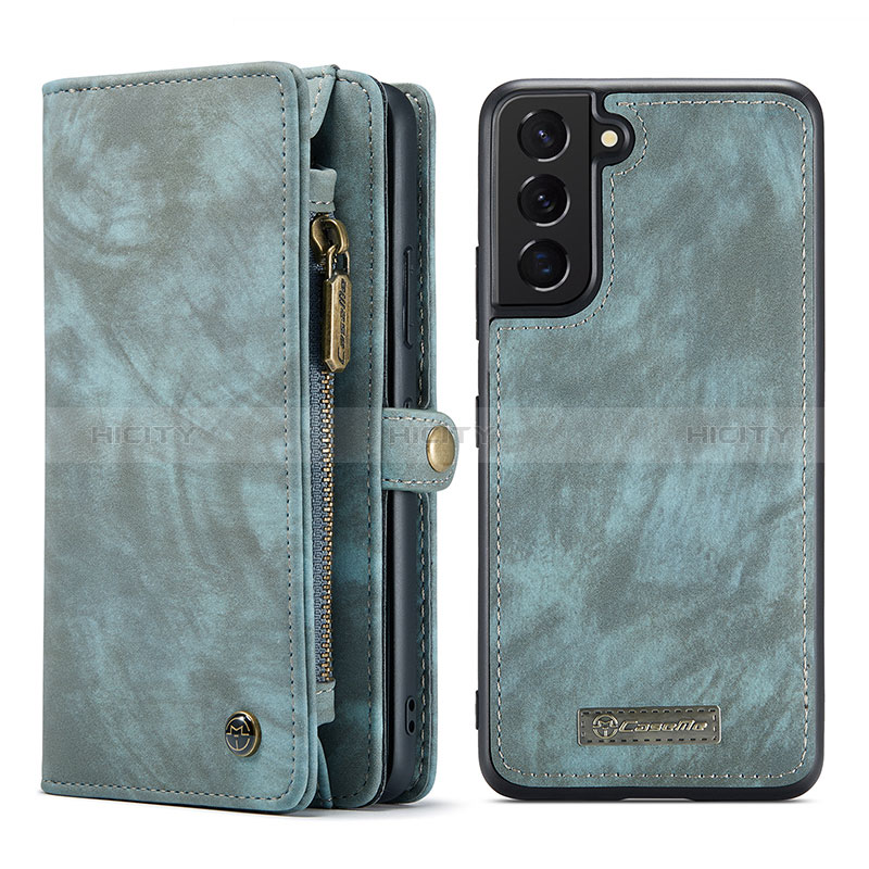 Funda de Cuero Cartera con Soporte Carcasa C04S para Samsung Galaxy S24 5G Azul