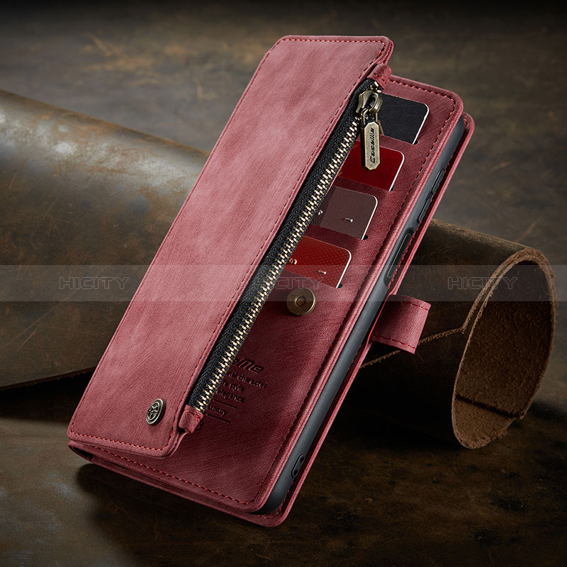 Funda de Cuero Cartera con Soporte Carcasa C04S para Xiaomi Poco M2 Pro Rojo