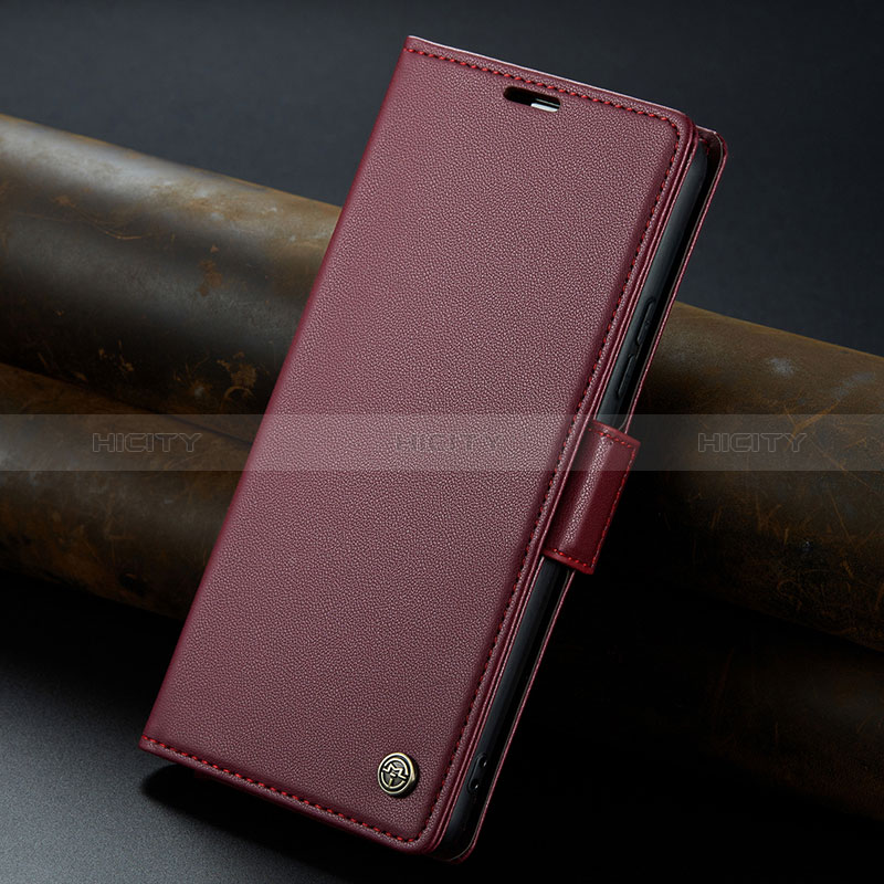 Funda de Cuero Cartera con Soporte Carcasa C04S para Xiaomi Redmi 12 5G Rojo