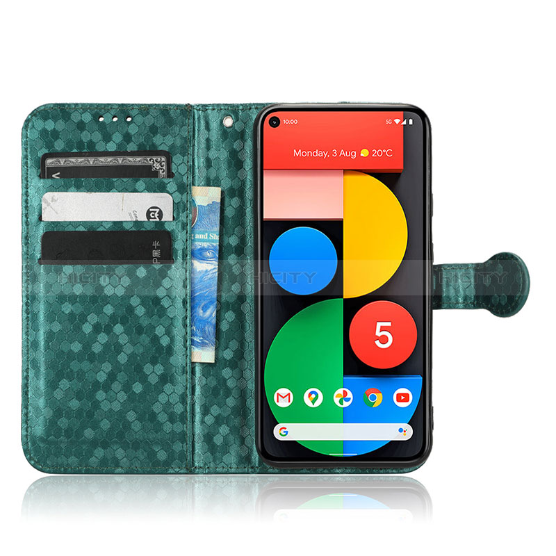 Funda de Cuero Cartera con Soporte Carcasa C04X para Google Pixel 5