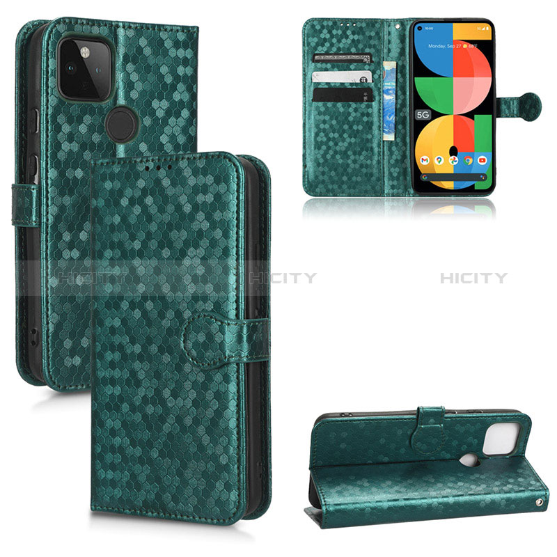 Funda de Cuero Cartera con Soporte Carcasa C04X para Google Pixel 5a 5G